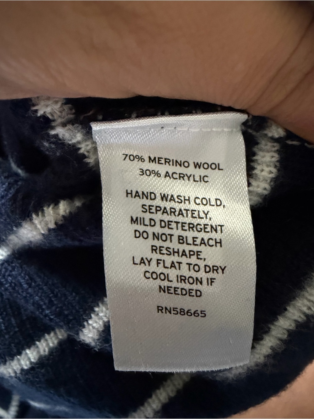 Caslon Merino Wool Blend Striped Cardigan Navy White XL NWT Crewneck - Picture 7 of 8